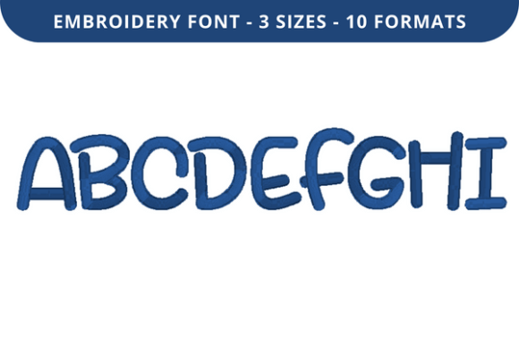 Buzzlova Font a to I: A Smart Choice for Small Business Embroidery