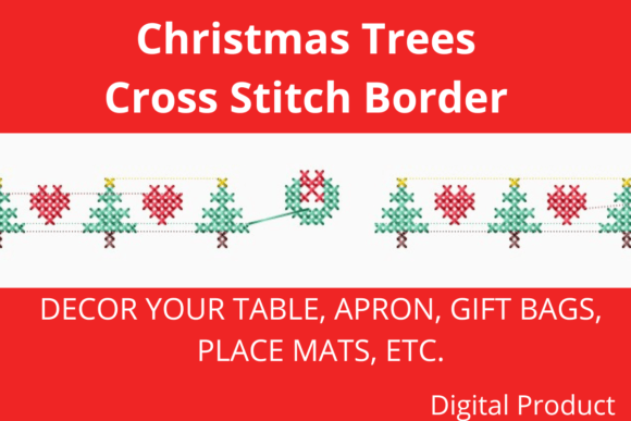 Christmas Tree Cross Stitch Border