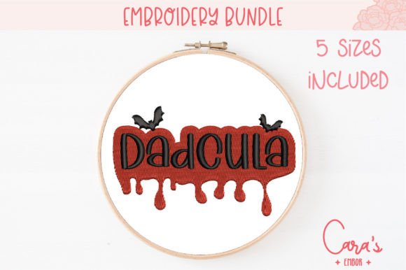 Dadcula: A Charming Halloween Embroidery Design for Handmade Gifts