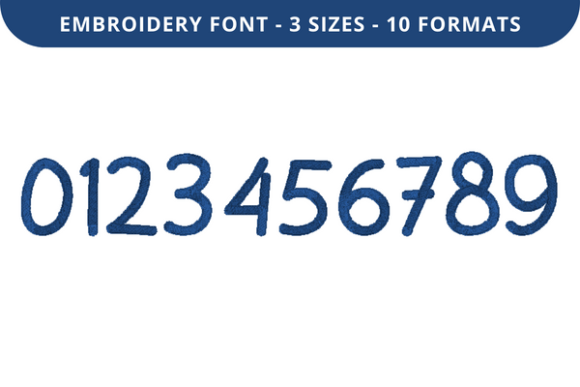 Kindred Font 0 to 9: A Seasonal Embroidery Staple