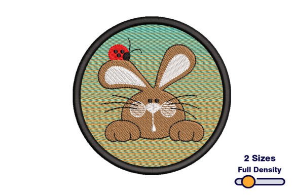 Rabbit and Ladybug Embroidery Design