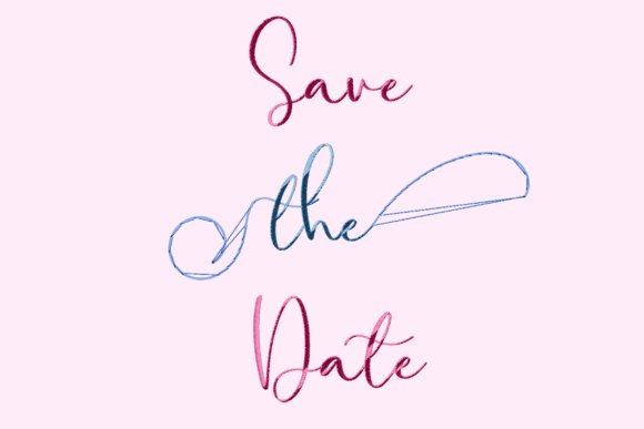 Save the Date Lettering