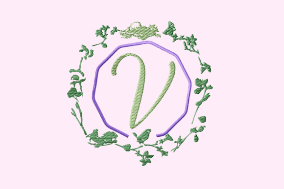 Wedding V Monogram Frame